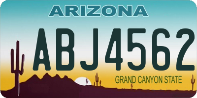 AZ license plate ABJ4562