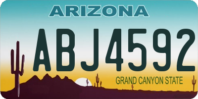AZ license plate ABJ4592