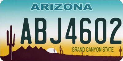 AZ license plate ABJ4602