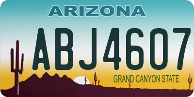 AZ license plate ABJ4607