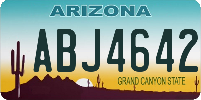 AZ license plate ABJ4642
