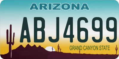 AZ license plate ABJ4699