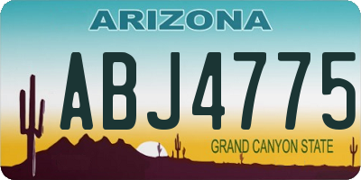 AZ license plate ABJ4775