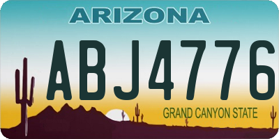 AZ license plate ABJ4776
