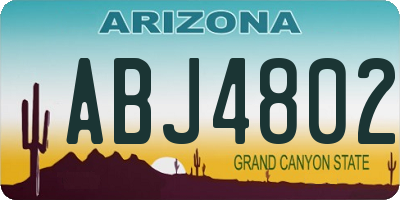 AZ license plate ABJ4802