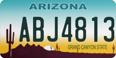 AZ license plate ABJ4813