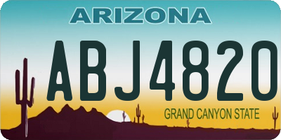 AZ license plate ABJ4820