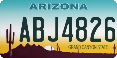AZ license plate ABJ4826
