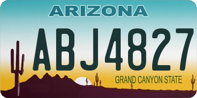 AZ license plate ABJ4827