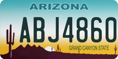 AZ license plate ABJ4860