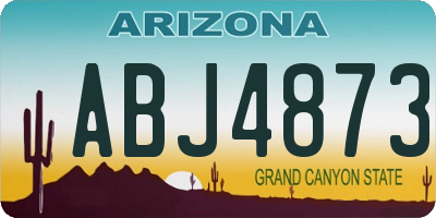 AZ license plate ABJ4873