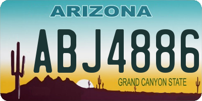 AZ license plate ABJ4886