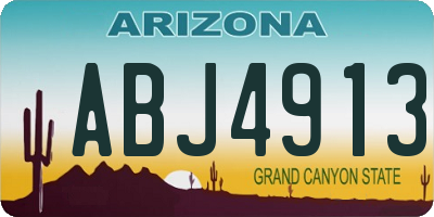 AZ license plate ABJ4913