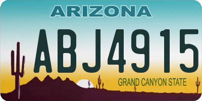 AZ license plate ABJ4915