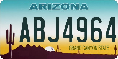AZ license plate ABJ4964