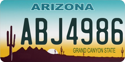 AZ license plate ABJ4986