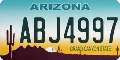 AZ license plate ABJ4997
