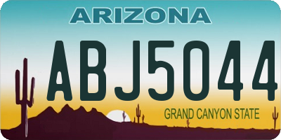 AZ license plate ABJ5044