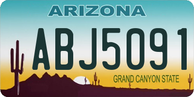 AZ license plate ABJ5091