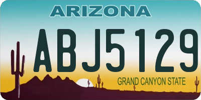 AZ license plate ABJ5129