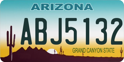 AZ license plate ABJ5132