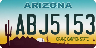 AZ license plate ABJ5153