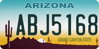 AZ license plate ABJ5168