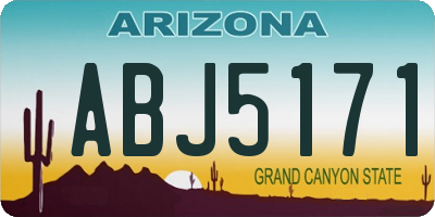AZ license plate ABJ5171