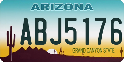 AZ license plate ABJ5176
