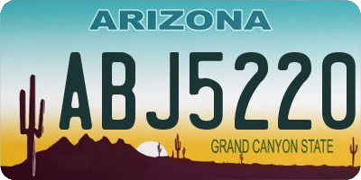 AZ license plate ABJ5220