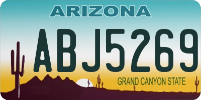 AZ license plate ABJ5269