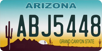 AZ license plate ABJ5448