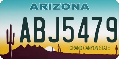 AZ license plate ABJ5479