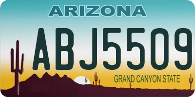 AZ license plate ABJ5509