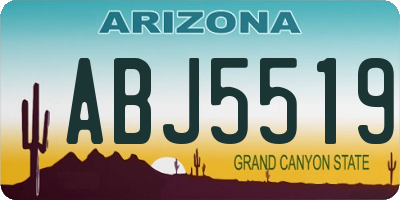 AZ license plate ABJ5519