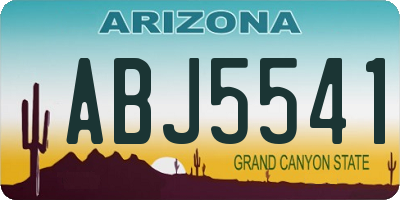 AZ license plate ABJ5541