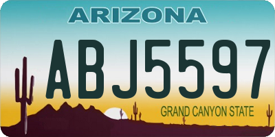 AZ license plate ABJ5597