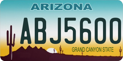 AZ license plate ABJ5600