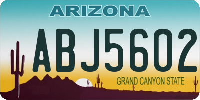 AZ license plate ABJ5602