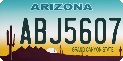 AZ license plate ABJ5607