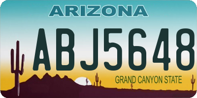 AZ license plate ABJ5648