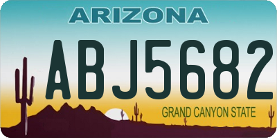 AZ license plate ABJ5682