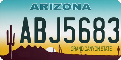 AZ license plate ABJ5683