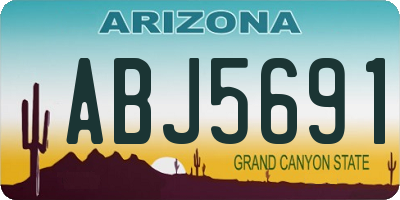 AZ license plate ABJ5691
