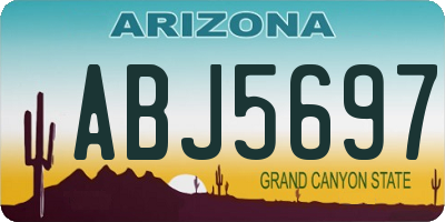 AZ license plate ABJ5697