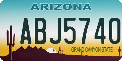 AZ license plate ABJ5740
