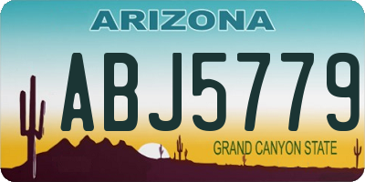 AZ license plate ABJ5779