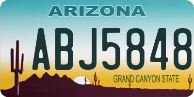 AZ license plate ABJ5848