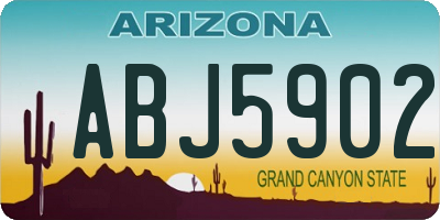 AZ license plate ABJ5902