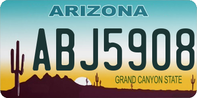 AZ license plate ABJ5908